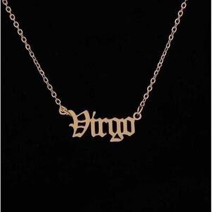 Virgo‎ Necklace 18K Gold Plated Stainless Steel Zodiac Sign Astrology Jewelry